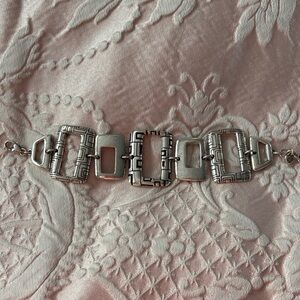 Elegant Silver Geometric Bracelet